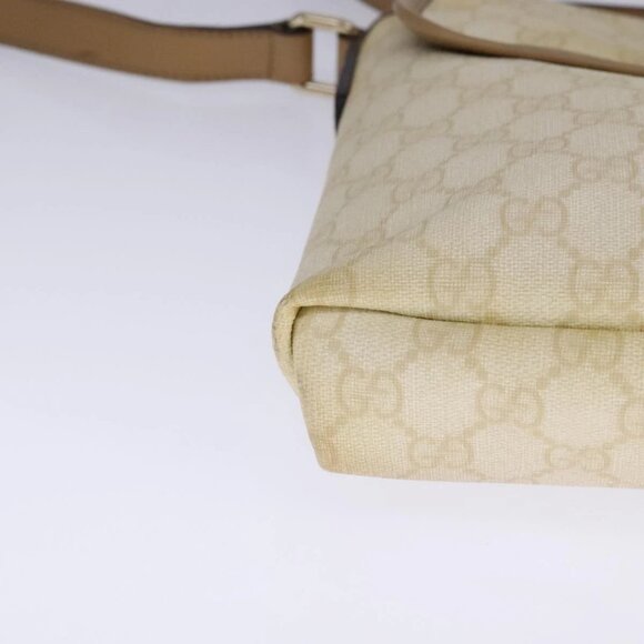 GUCCI GG Supreme Shoulder Bag PVC Beige Gold 223666 Auth 108900 - Picture 4 of 16